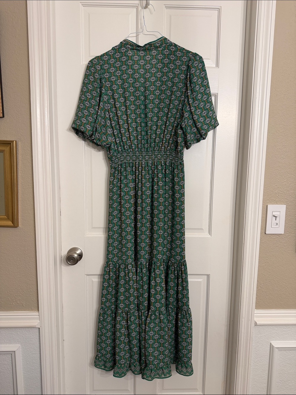Max Studio Green Floral Tiered Maxi Dress - Picture 4 of 8